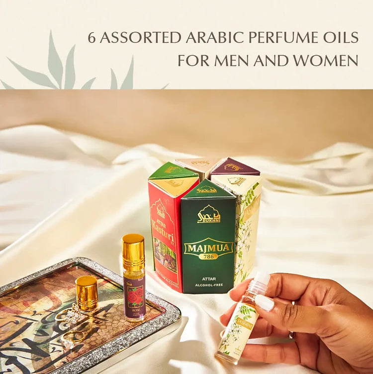 Dukhni Floral Attar Oil Set | Assorted Arabic roll on oils